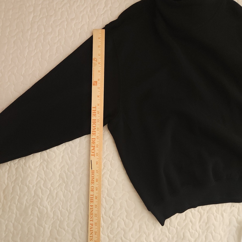 Joah Brown Sweatshirt Black Mock Neck Oversized Soft Relaxed Cabincore chest 46" - Picture 4 of 11